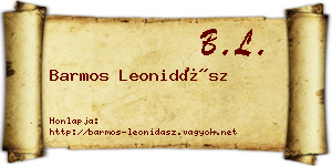 Barmos Leonidász névjegykártya